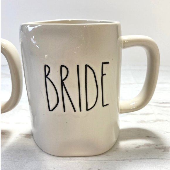 Rae Dunn Groom and Bride Coffee Mugs Artisan Collection Set of 2 - Picture 3 of 12